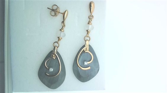 Orecchini Silvia Kelly Donna Flat in Oro Quarzo OR538/50BX-35794 - OR538/50BX-35794